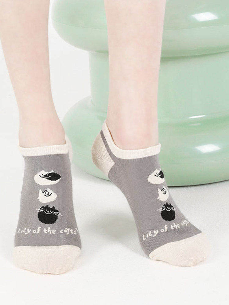 Cartoon Kitty Bootsocken