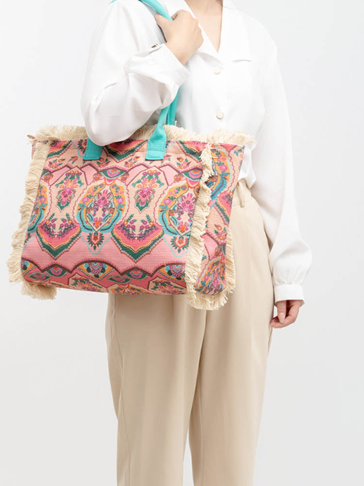 Vintage Printed Canvas Bag