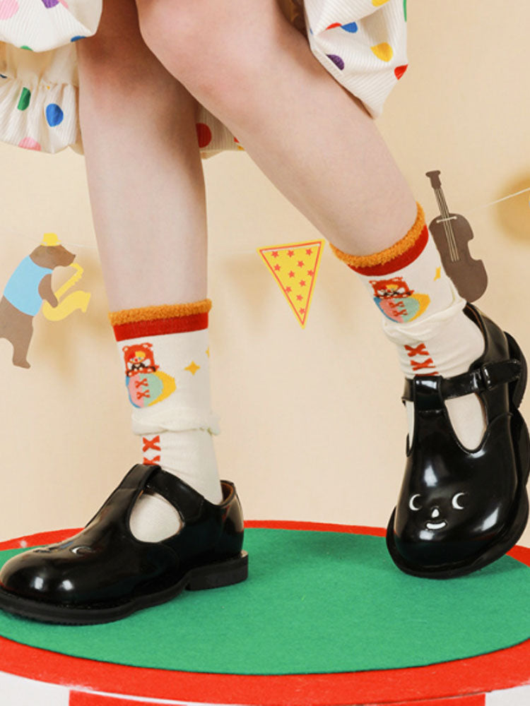 Cute Cartoon Illustration Mid-Calf Socks