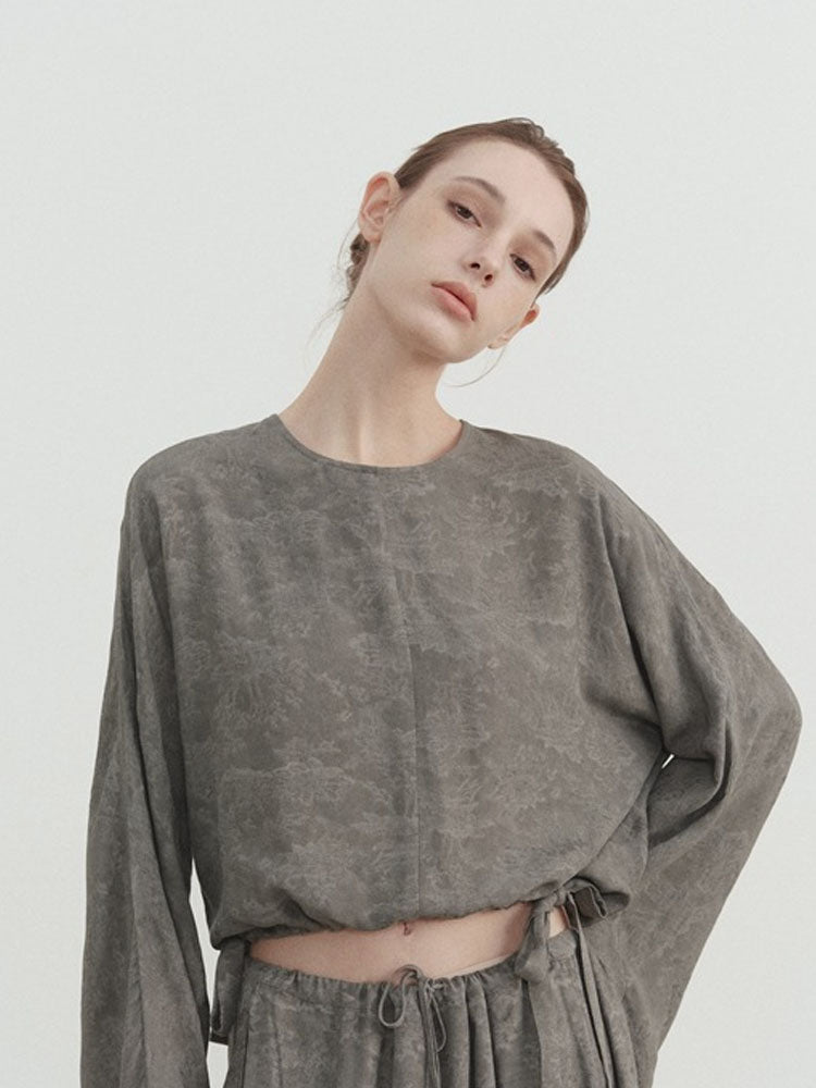 Linen Cropped Langermet skjorte