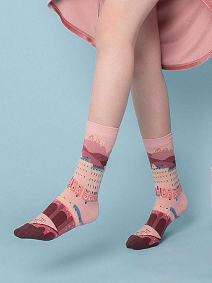 Cartoon Pattern Mid-Calf Socks