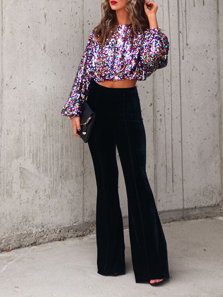 Ëmmer e Feier Sequin Crop Top