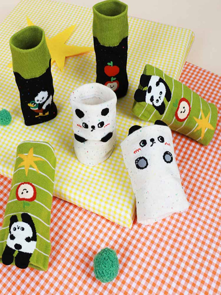 Cartoon Panda Muster Socken