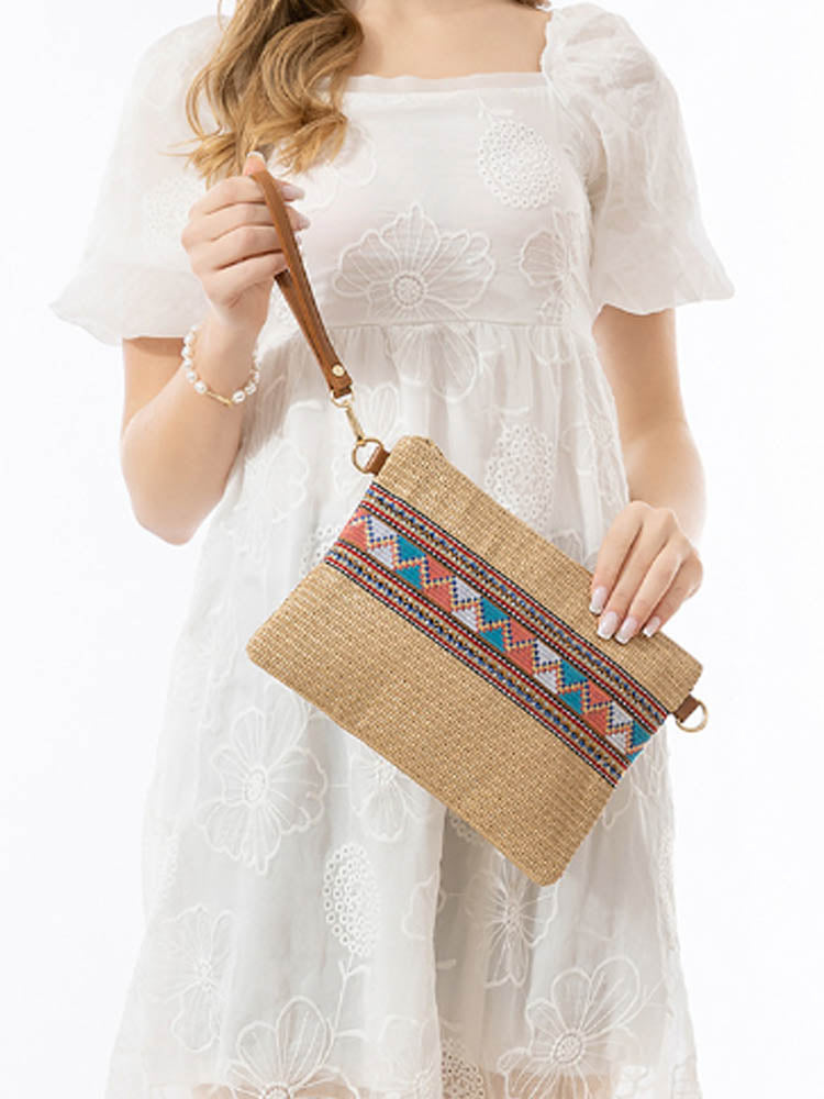 Grass Woven Clutch