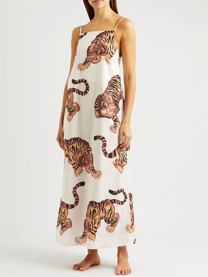 Robe à Bretelles 100%Coton - Tigre