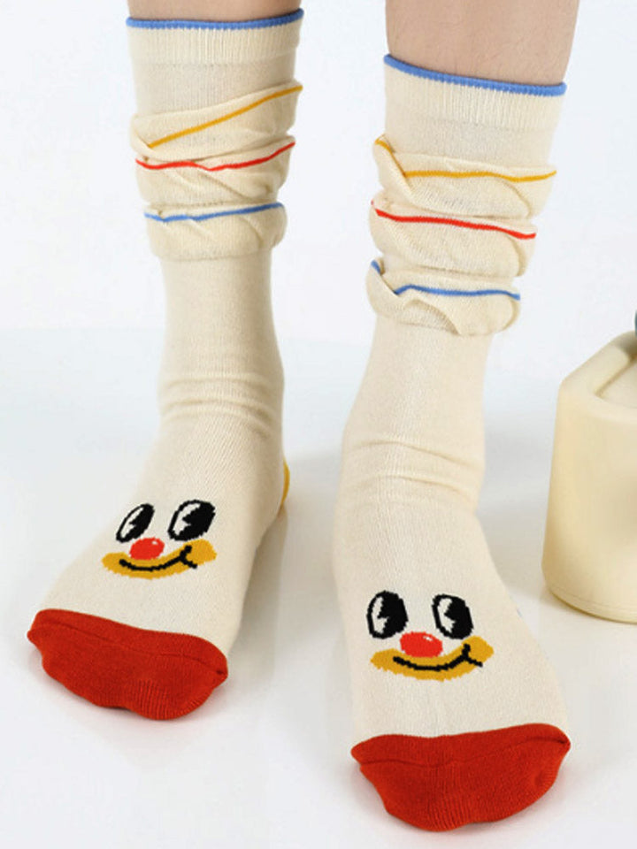 Chaussettes à motif de clown de dessin animé