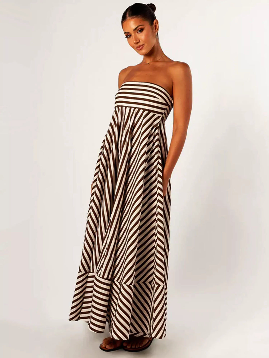 Nocturnal Charm Ruched Maxi Dress