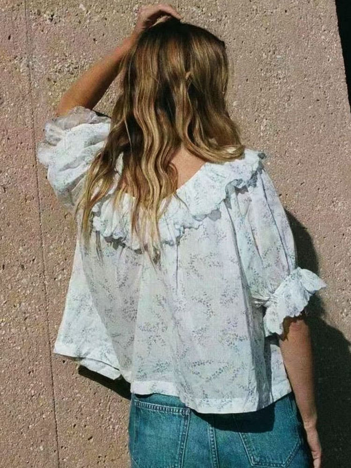 Ruffle Wave Edge Top