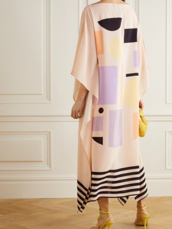 Rosa Marshmellow Stripe Kaftan