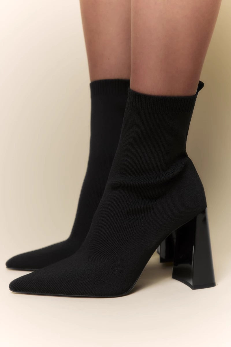 Vintage Elastic Socks Ankle Boots