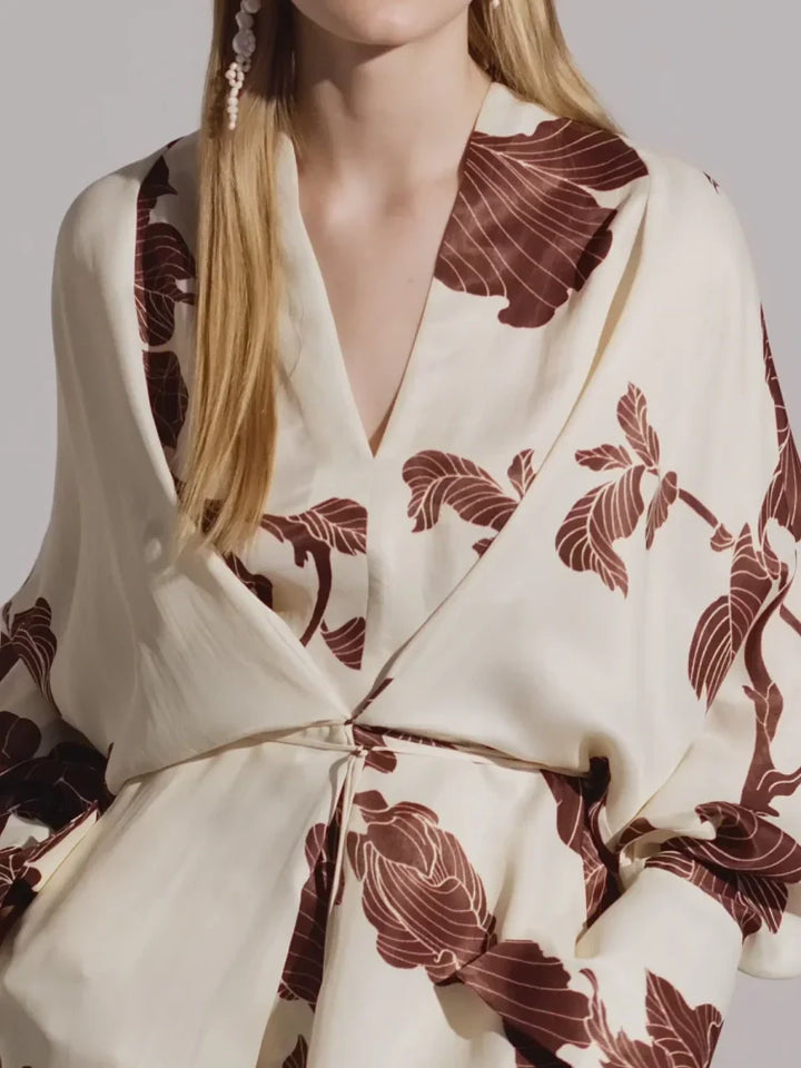 Origami Print Kimono Dress