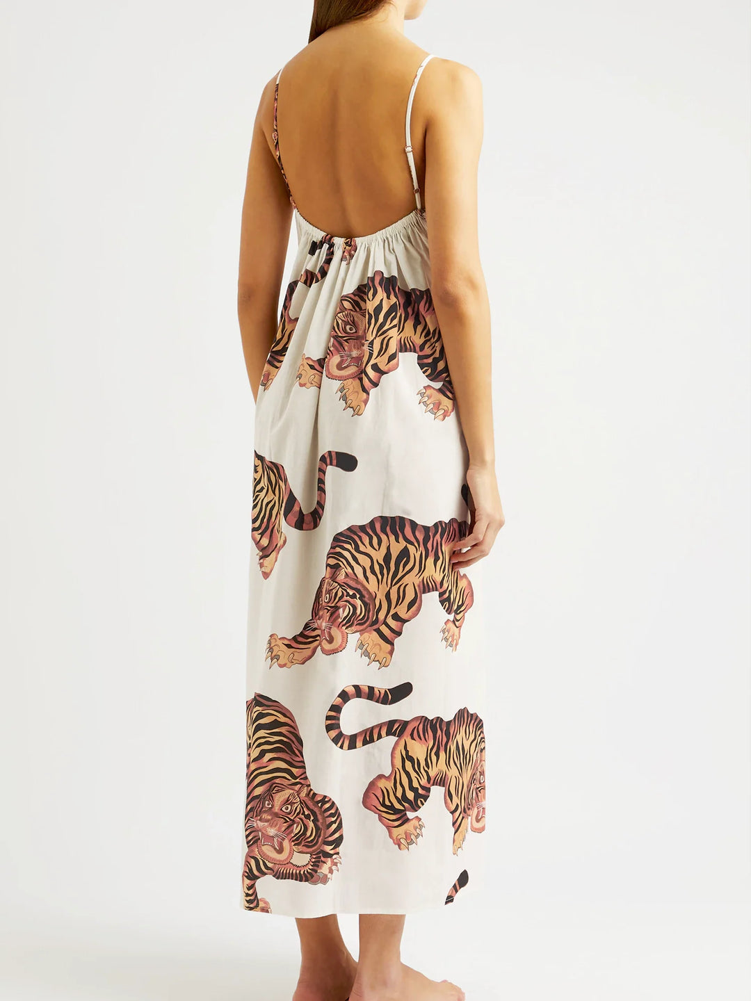 Shoulder Strap 100%Cotton Dress - Tiger