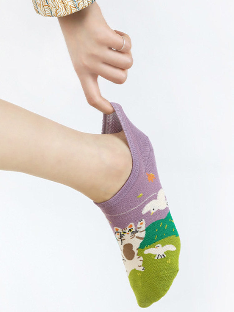 Cartoon Kitty Bootsocken