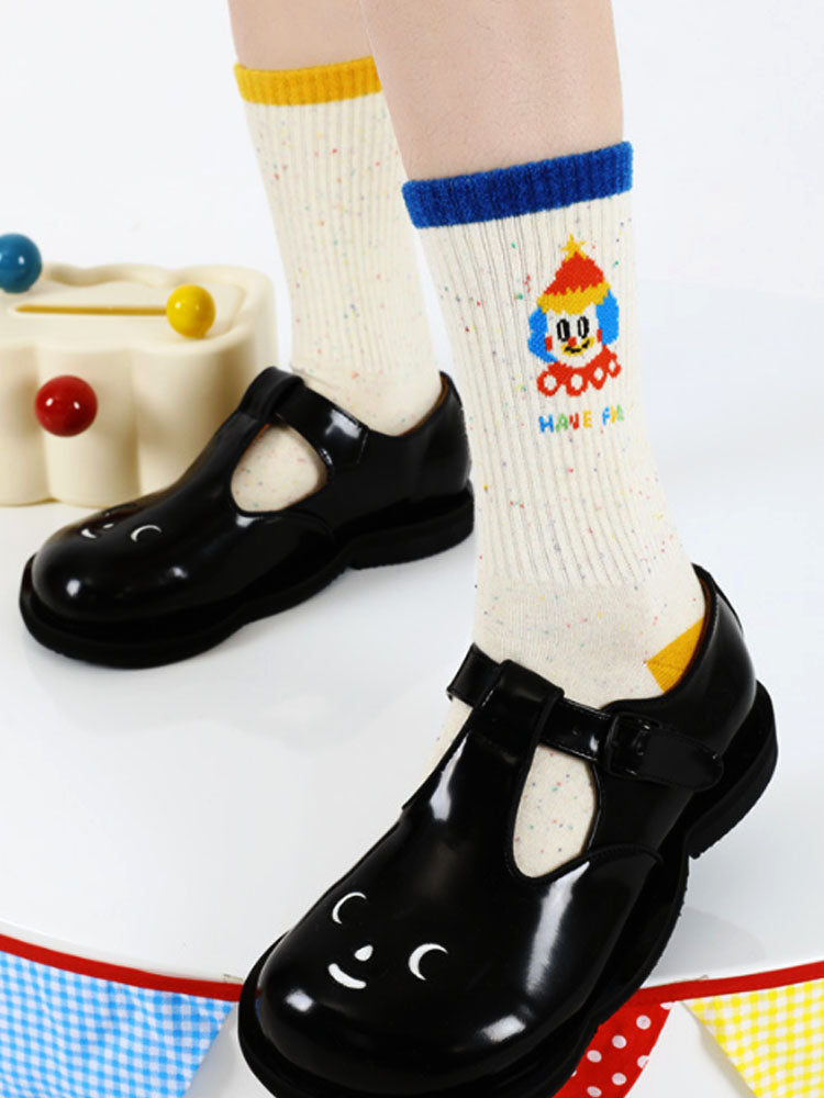 Cartoon Clown Muster Socken