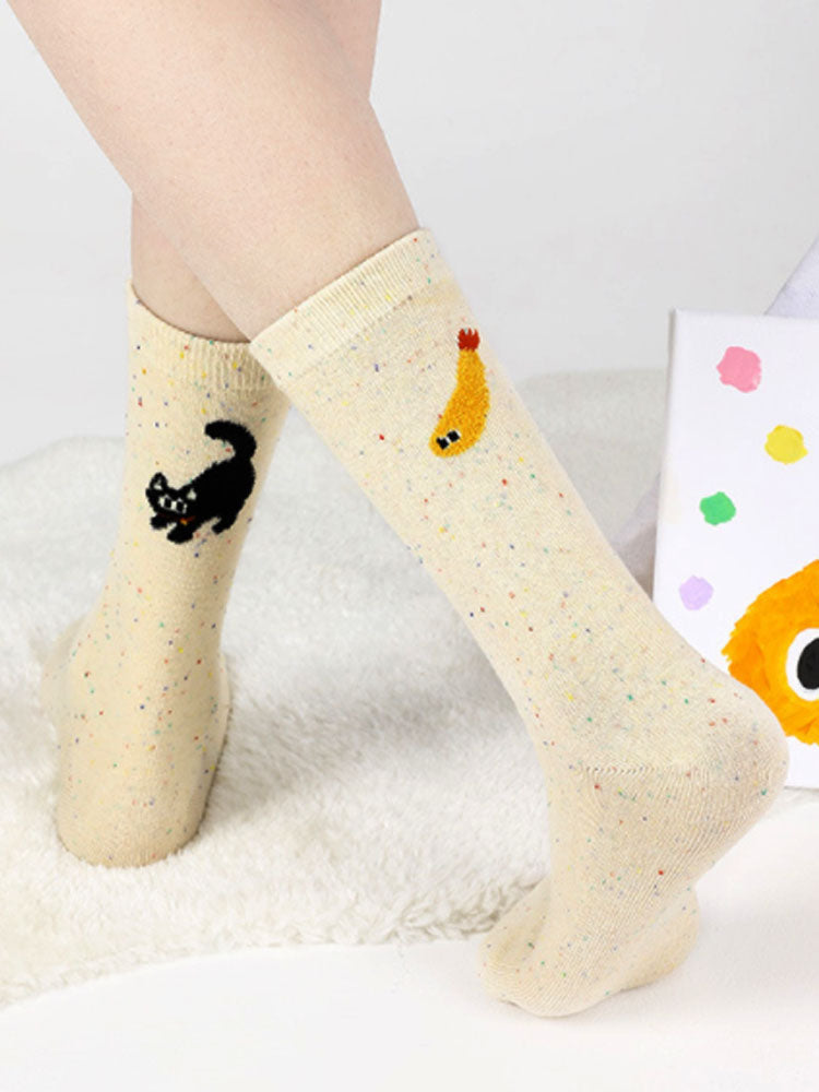 Adorable Cartoon Dog Cotton Socken