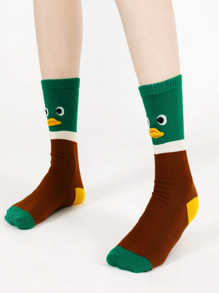 Calcetines de algodón con dibujos de patos adorables