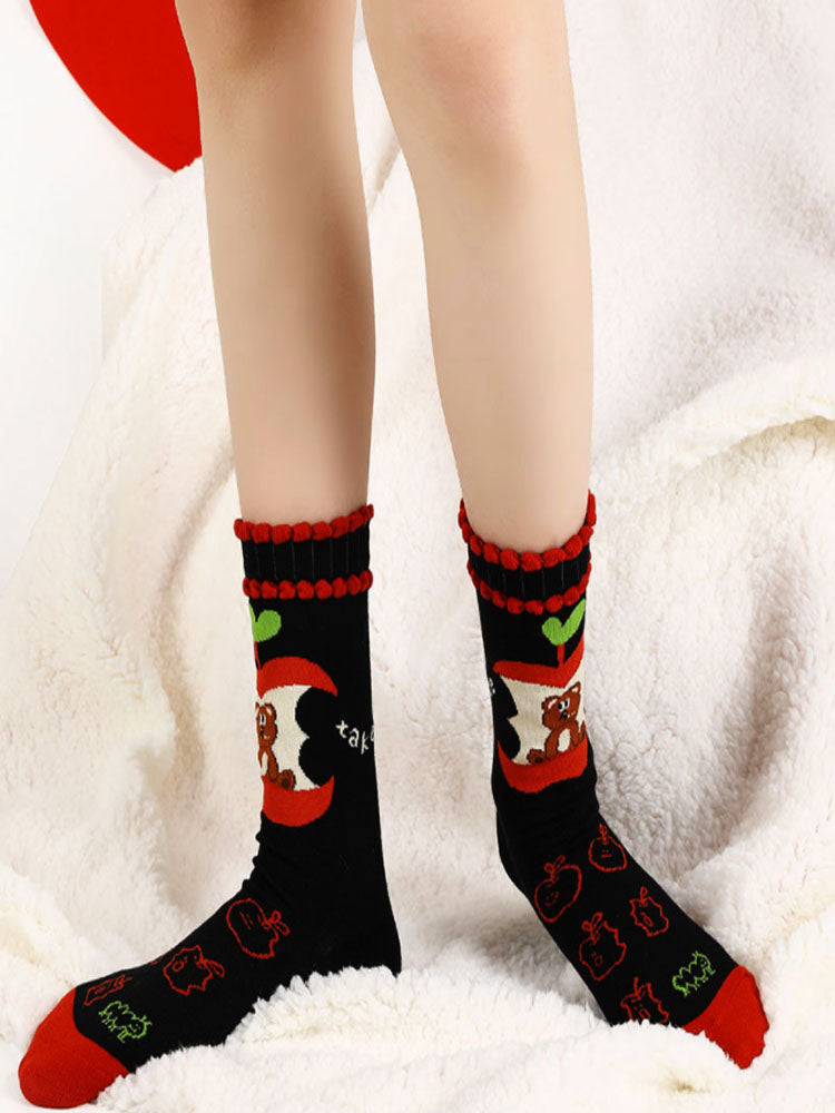 Cute Bear Cartoon Socks