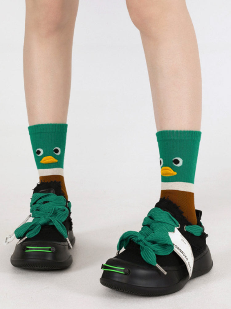 Calcetines de algodón con dibujos de patos adorables