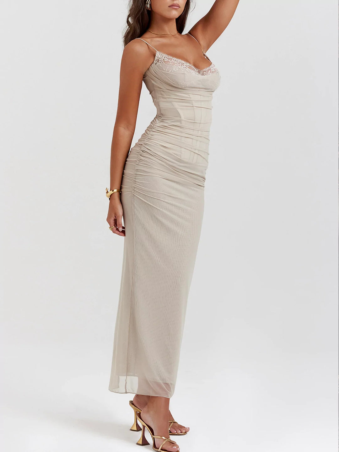 Maxi Dress Dreamscape - Light Gray Dream