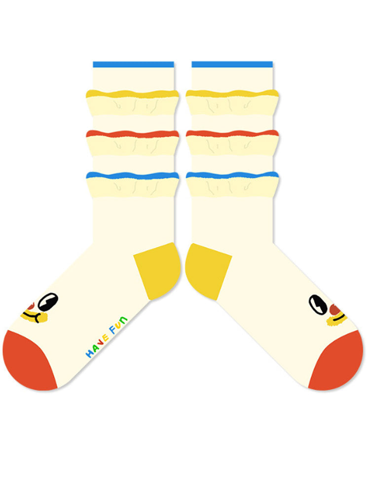 Cartoon Clown Muster Socken