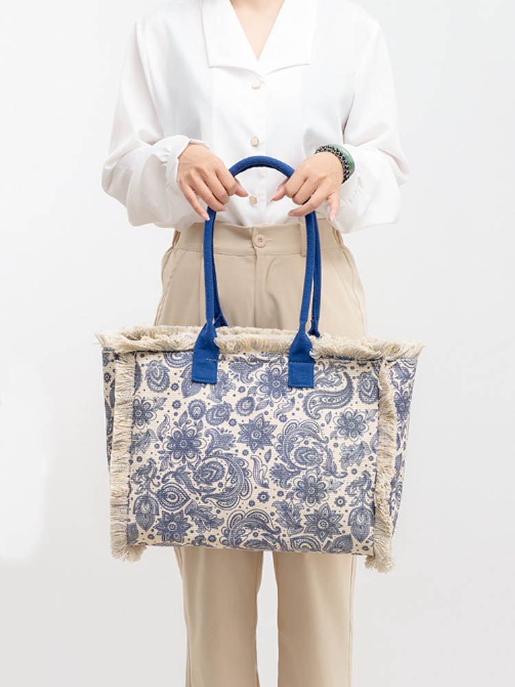 Sac en toile imprimé vintage