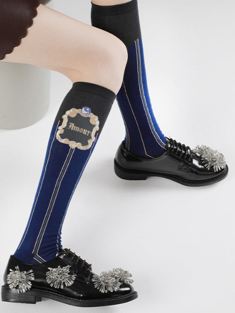 Lolita Style Knéi-Héich Socken