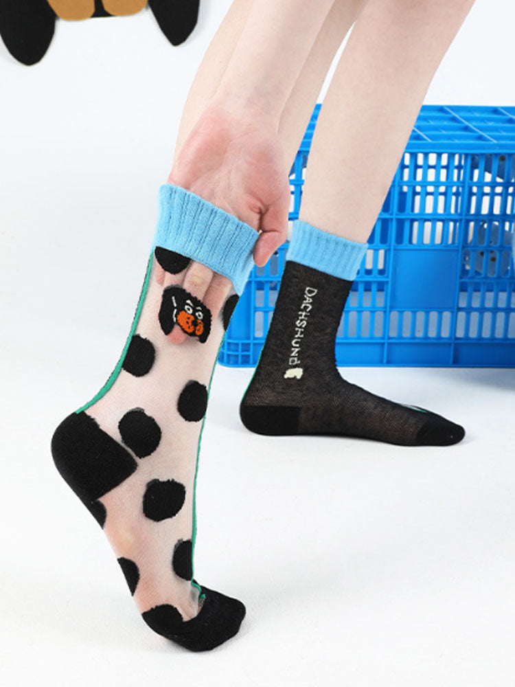 Cartoon Puppy Muster Socken