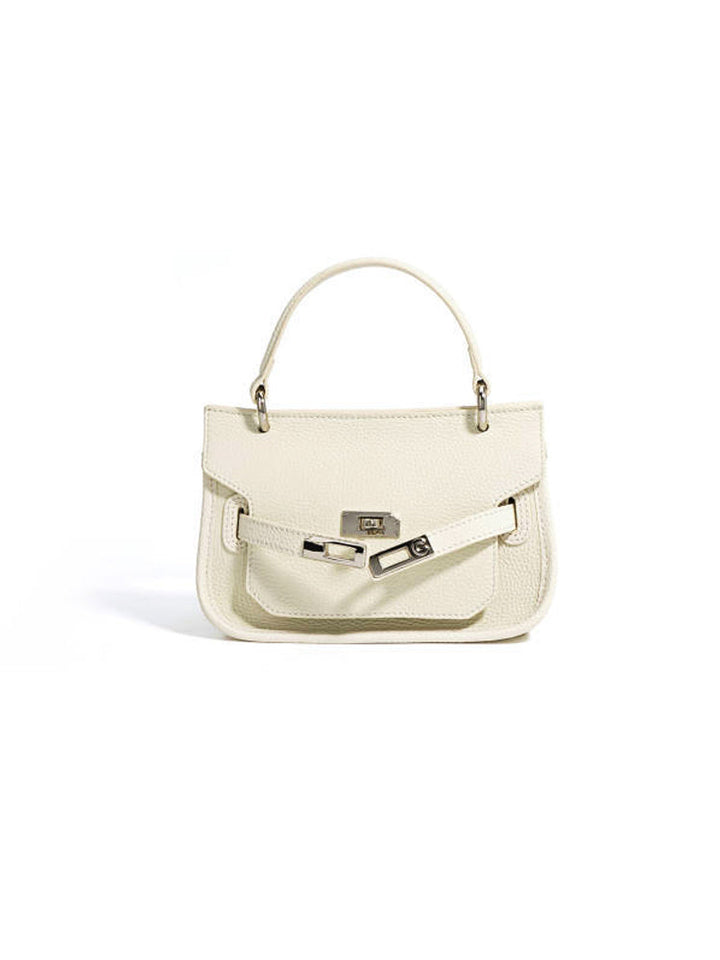 Metal Double Buckle Handheld Kelly Bag