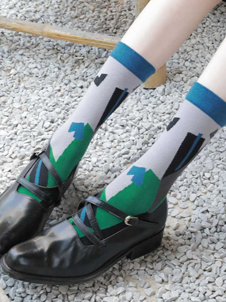 Blummenmuster Split Toe Socks