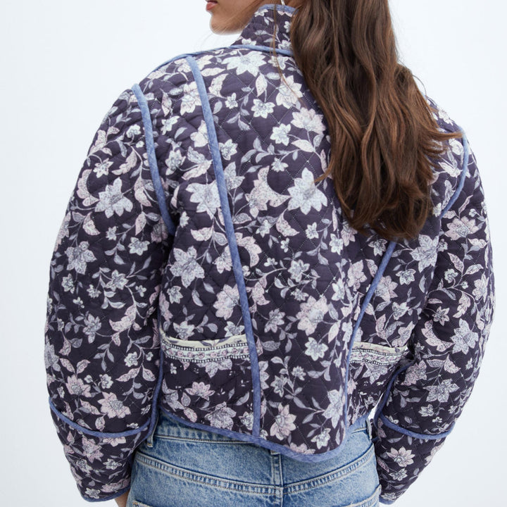 Veste réversible à imprimé floral ethnique