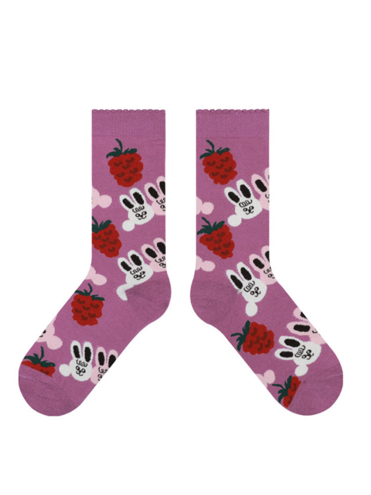 Cute Bunny Mid-Calf Socks