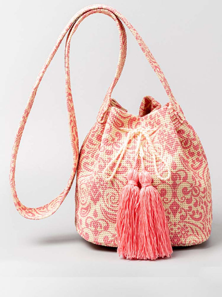 Crossbody-tontas van canvas met print