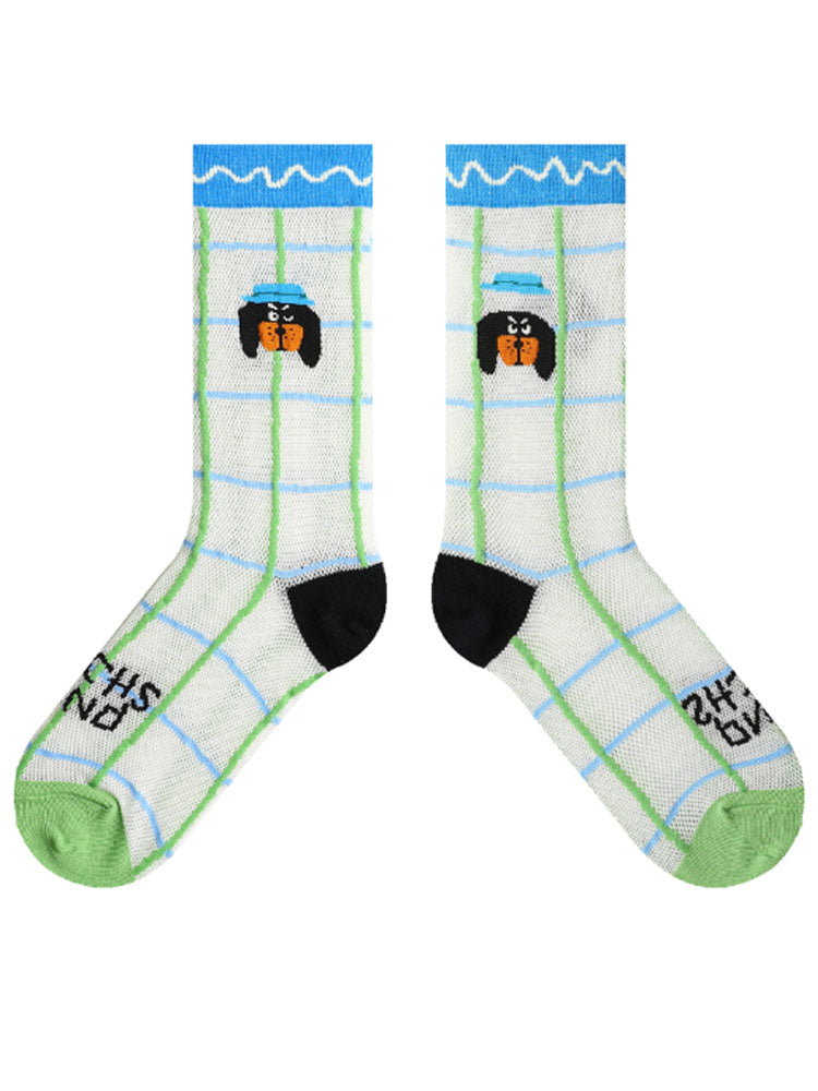 Cartoon Puppy Muster Socken