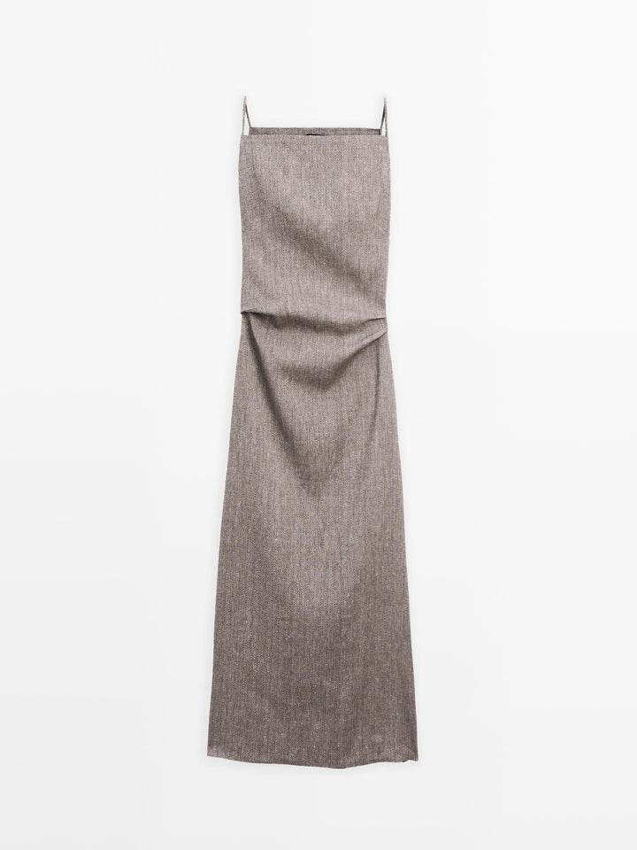 Flowy Square Neck Midi Dress