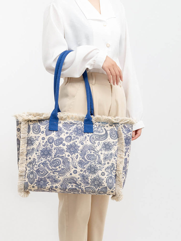 Sac en toile imprimé vintage