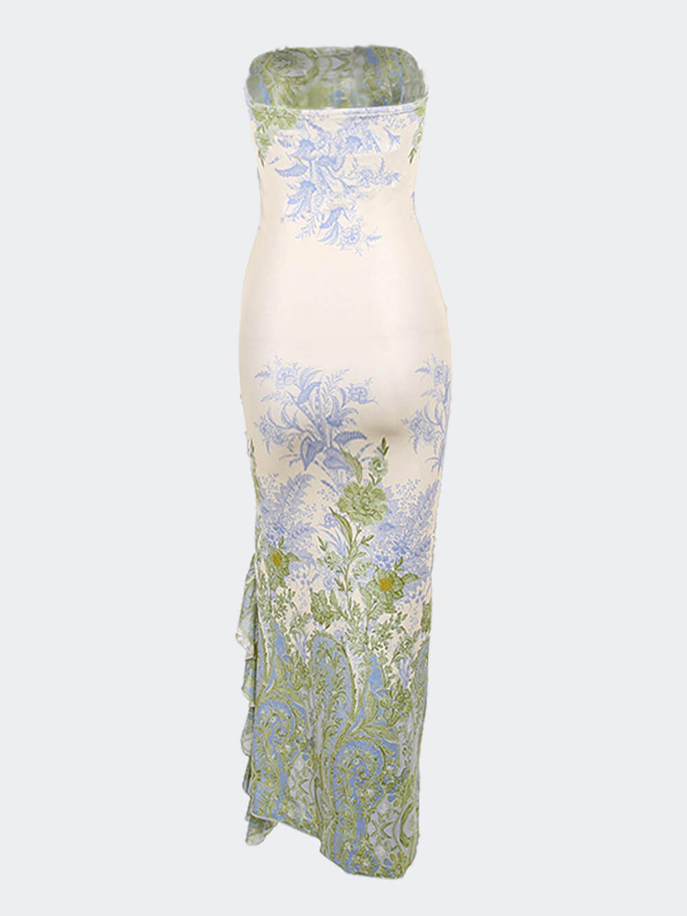 Bloemen sexy split maxi-jurk