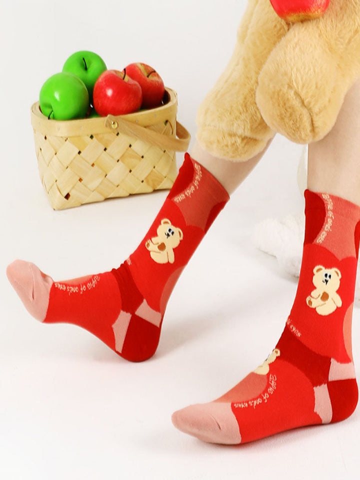 Cute Bear Cartoon Socks