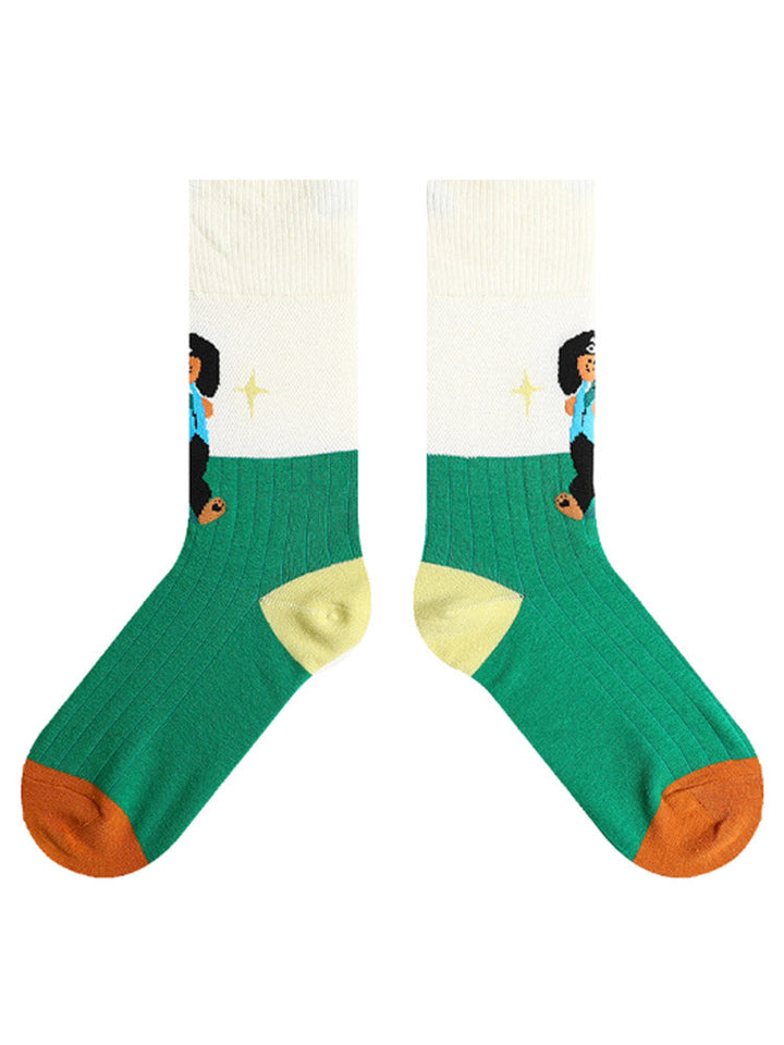 Cartoon Puppy Muster Socken