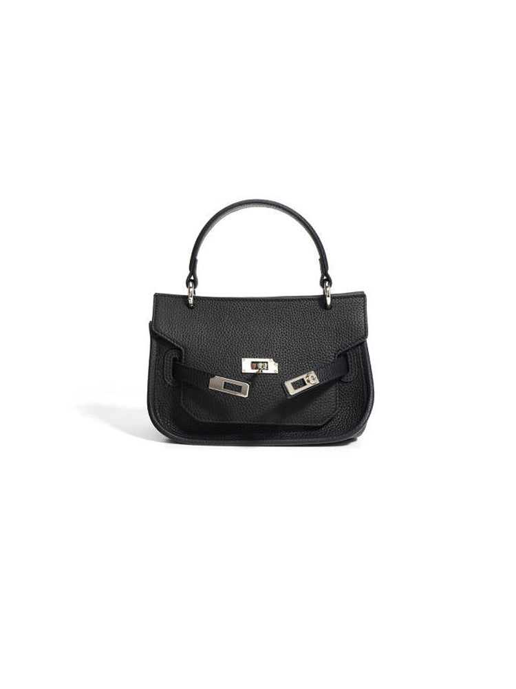 Metal Double Buckle Handheld Kelly Bag