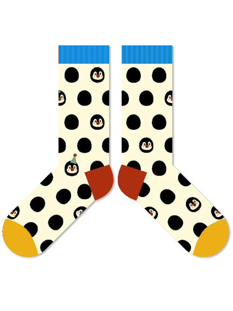 Suloiset sarjakuva Penguin Polka Dot -sukat