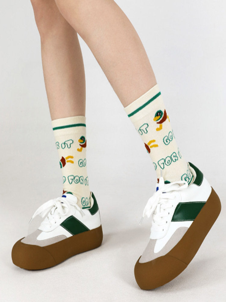 Adorable Cartoon Duck Cotton Socken