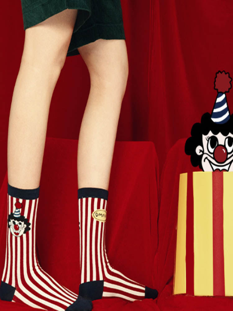 Cartoon Character Pattern Cotton Socks