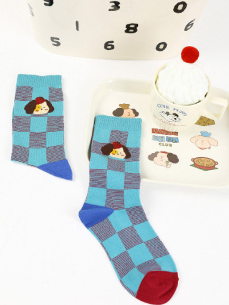 Cute Cartoon Dog Cotton Socks