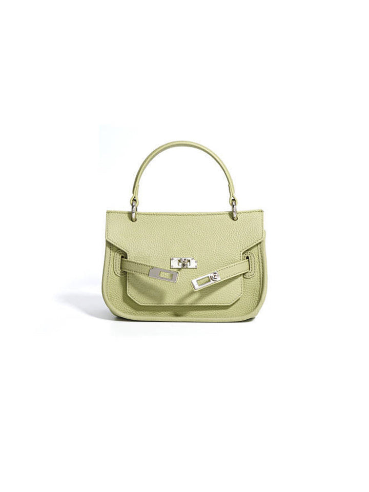 Metal Double Buckle Handheld Kelly Bag