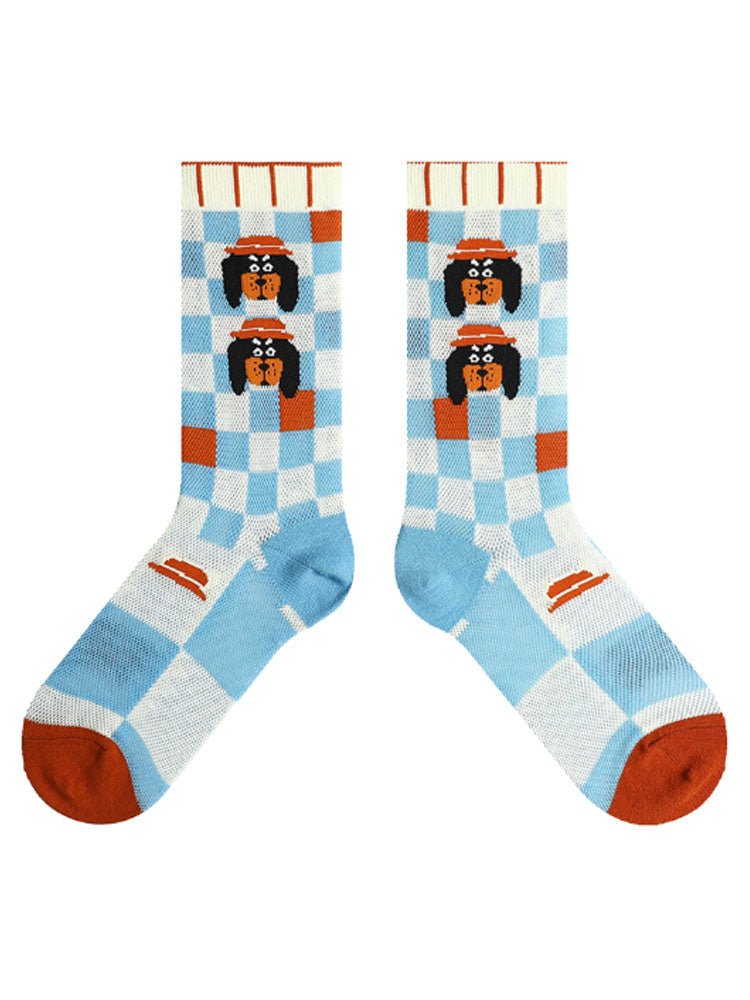 Cartoon Puppy Muster Socken