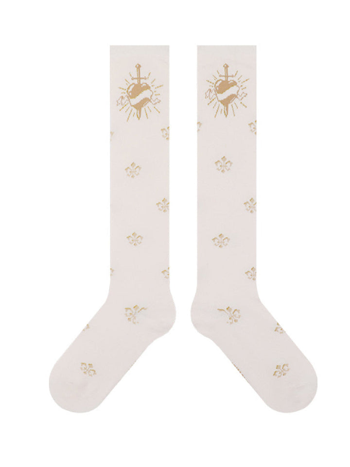 Lolita Style Knéi-Héich Socken