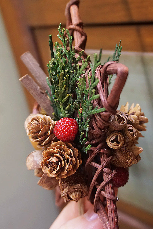 Christmas Decoration Pendant - Forest Pine Cone Bell Car Hanging