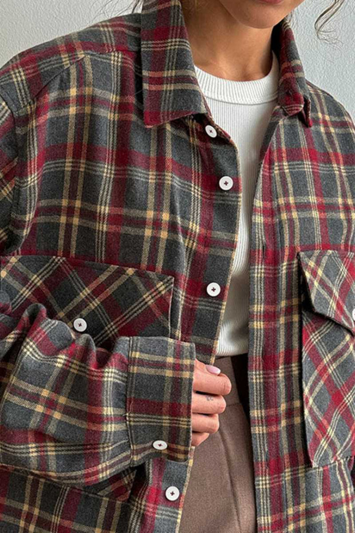 Vintage Loose Casual Plaid Shirt