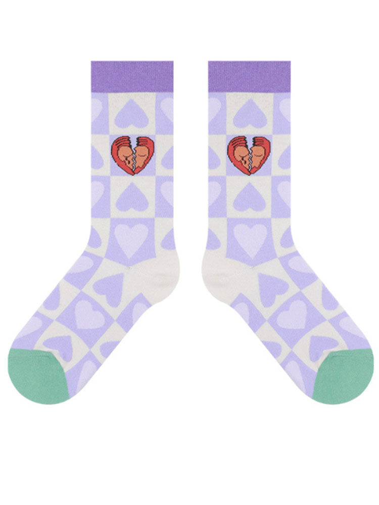 Cartoon Broken Heart Socks