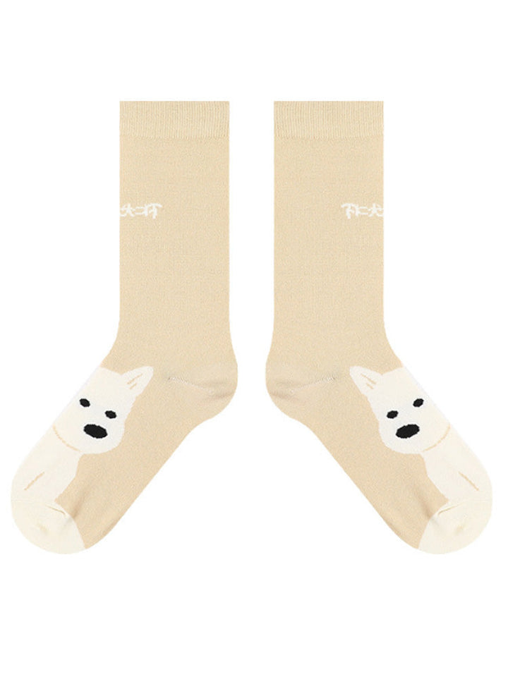 Chaussettes mignonnes de chiot de dessin animé